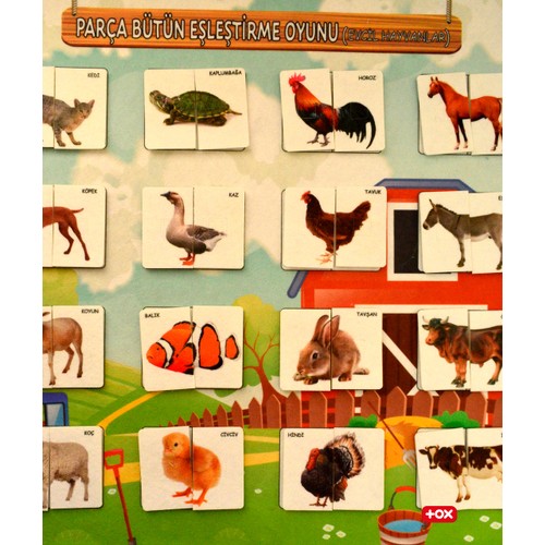 CLZ247 Parça Bütün Eşleştirme - Evcil Hayvanlar Keçe Cırtlı Duvar Panosu , Eğitici Oyuncak