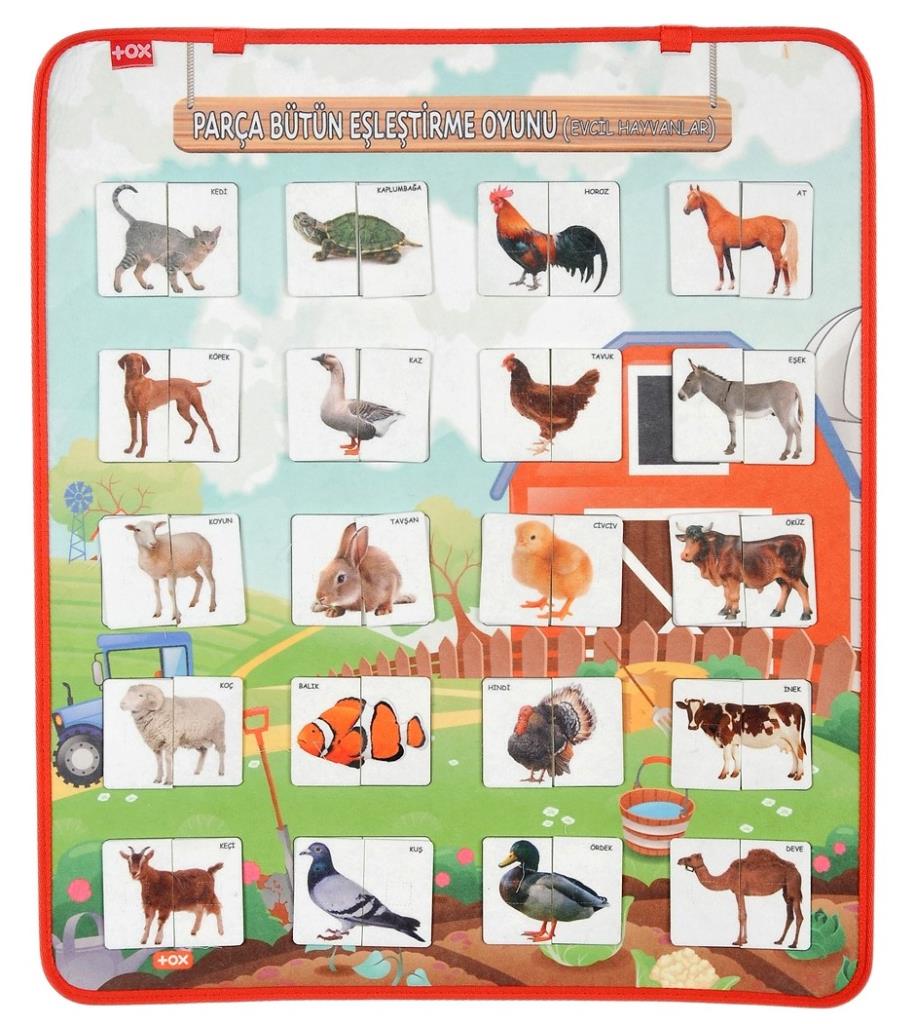 CLZ247 Parça Bütün Eşleştirme - Evcil Hayvanlar Keçe Cırtlı Duvar Panosu , Eğitici Oyuncak