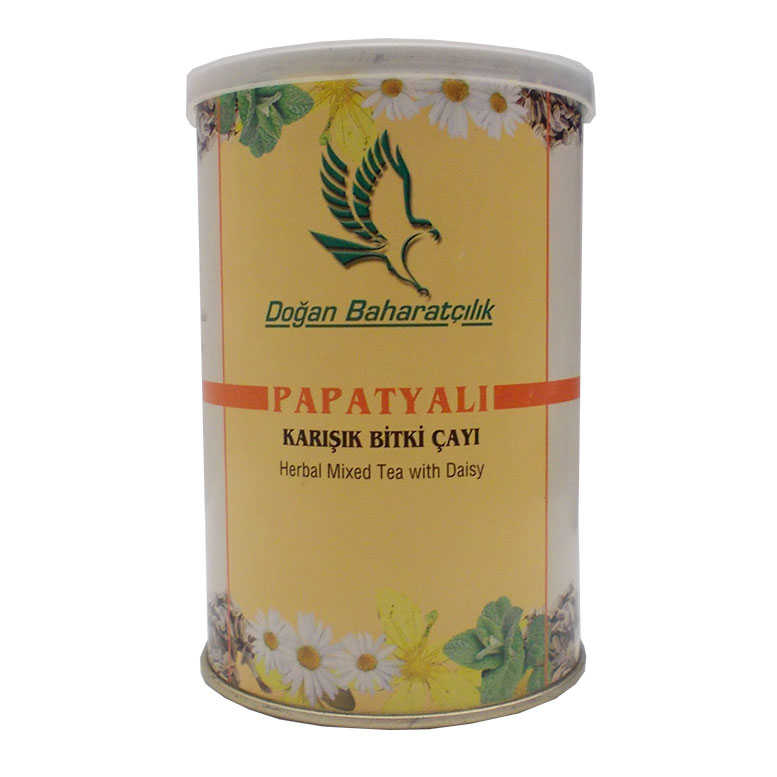 Papatyalı Karışık Çay 100 Gr Teneke Kutu Papatyalı Karışık Çay 100 Gr Teneke Kutu