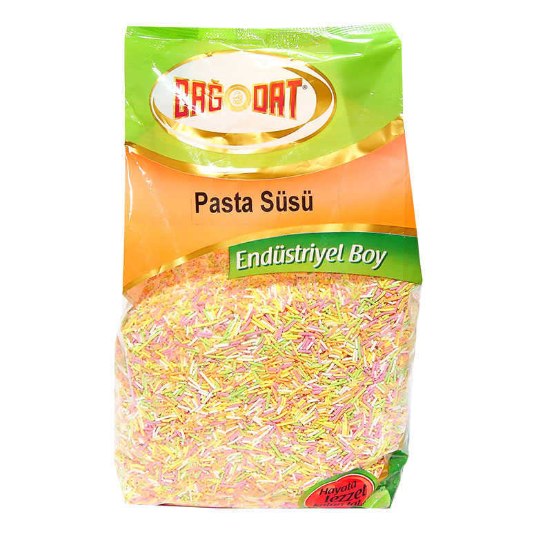 Pasta Süsü Granül Şekeri Karışık Renk 1000 Gr Paket Pasta Süsü Granül Şekeri Karışık Renk 1000 Gr Paket