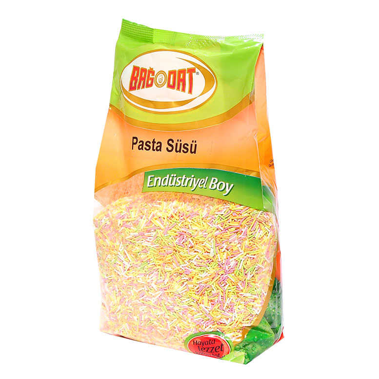 Pasta Süsü Granül Şekeri Karışık Renk 1000 Gr Paket Pasta Süsü Granül Şekeri Karışık Renk 1000 Gr Paket