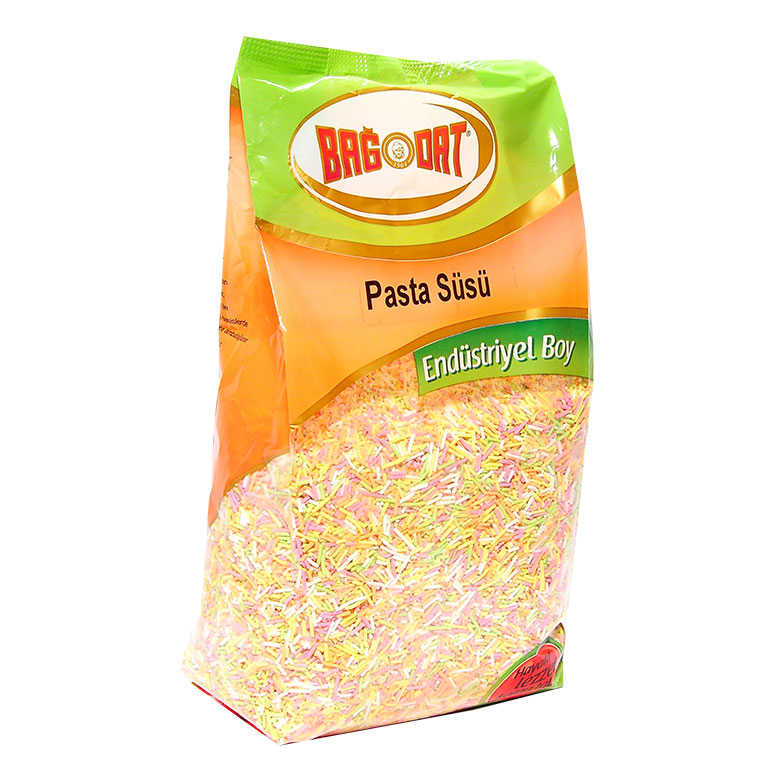 Pasta Süsü Granül Şekeri Karışık Renk 1000 Gr Paket Pasta Süsü Granül Şekeri Karışık Renk 1000 Gr Paket