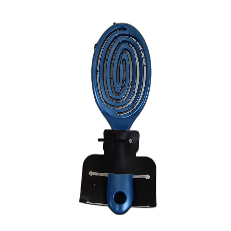 CLZ214 Pro Üç Boyutlu Fleksi Esnek Spiral Açma Tarama Oval Saç Fırçası Mavi 1 Adet