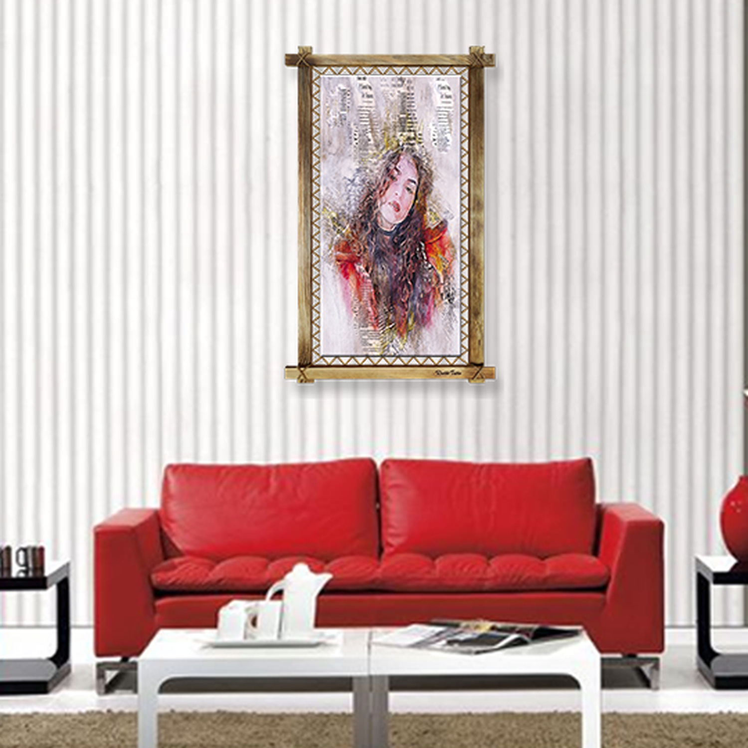 CLZ104 Eyfel Kulesi Modern Kanvas Rustik Tablo  (66 x 45) cm