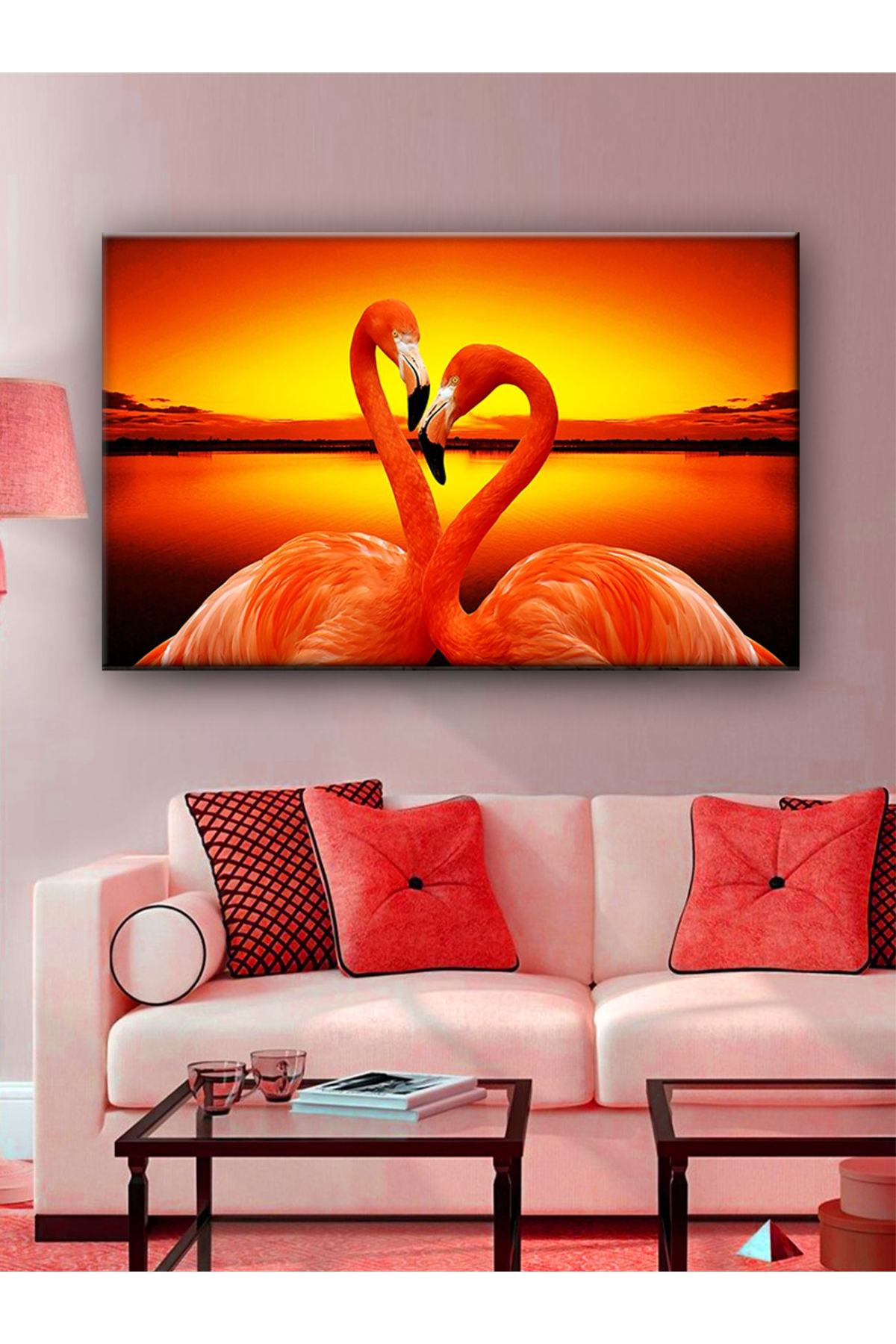 CLZ104 Flamingo (Harika bir hediyelik tablo)  (70 x 50) cm