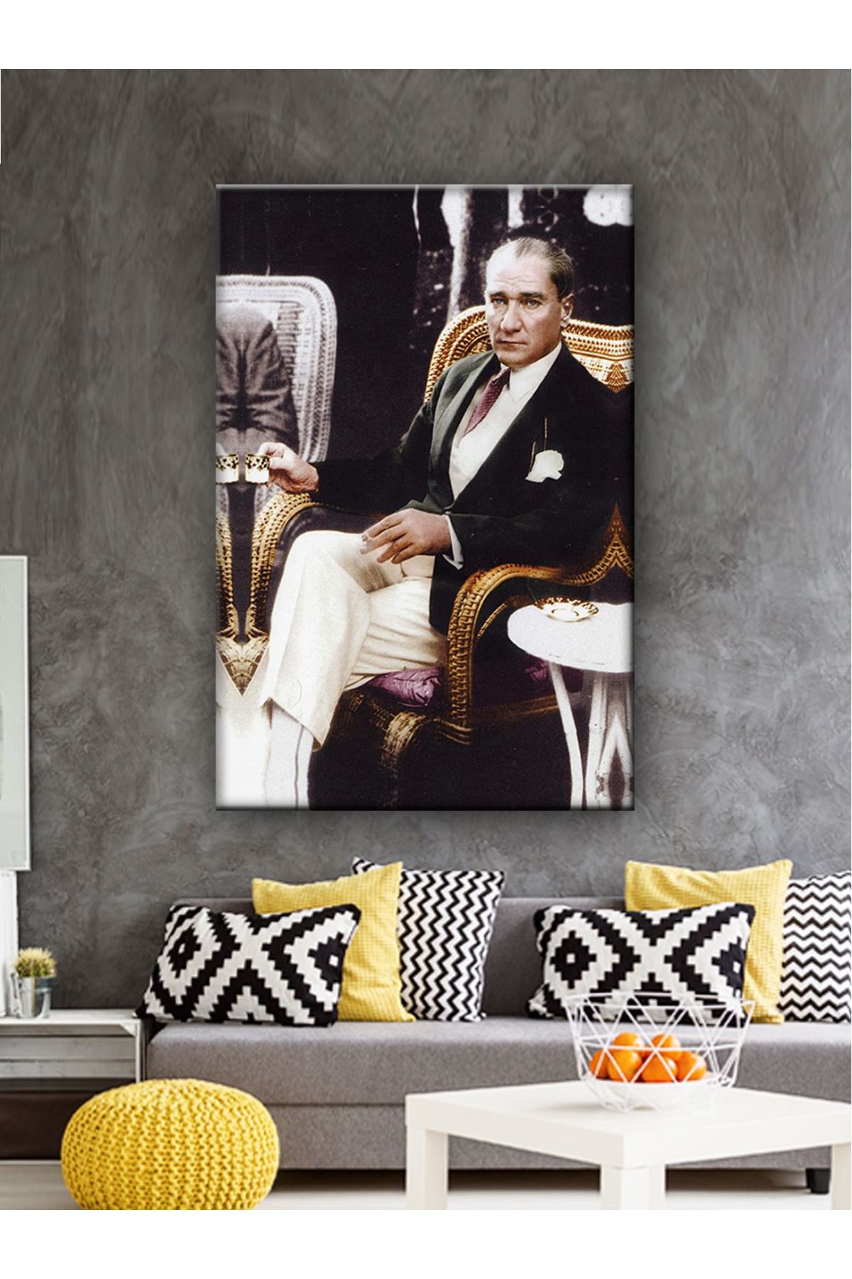 CLZ104 Atatürk (hediyelik kanvas tablo)  (70 x 50) cm