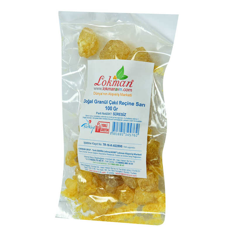 CLZ214 Reçine Doğal Granül Çakıl Sarı 100 Gr Paket