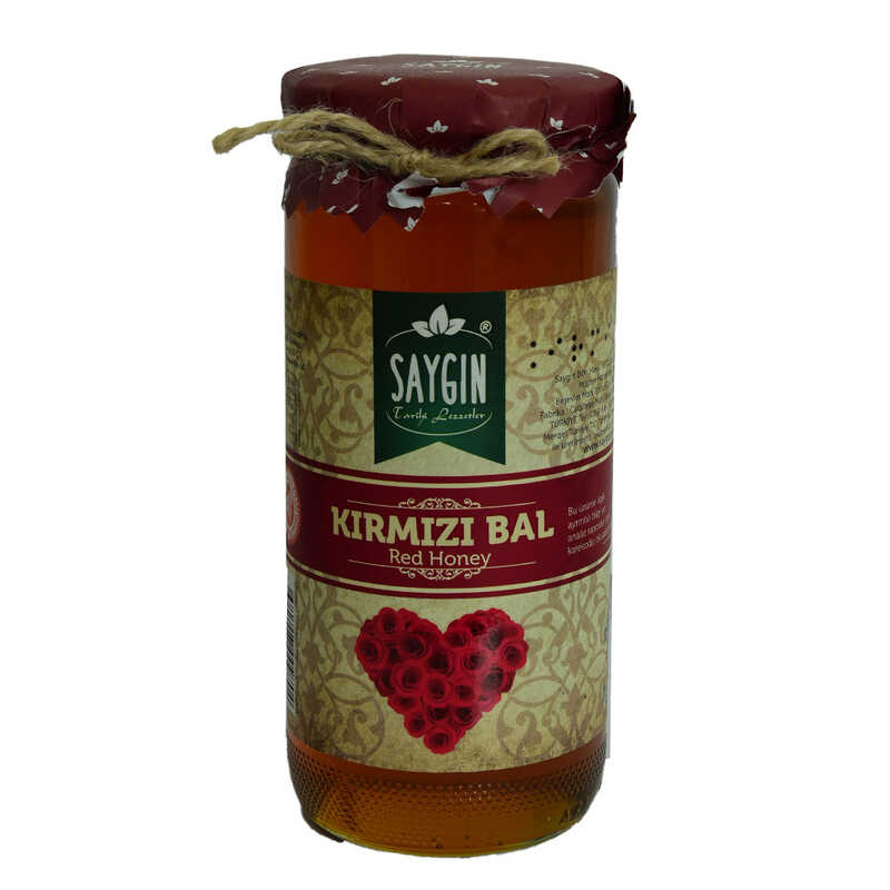 Kırmızı Bal Cam Kavanoz 640 Gr