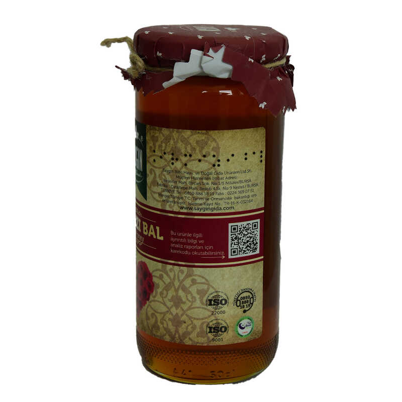 Kırmızı Bal Cam Kavanoz 640 Gr