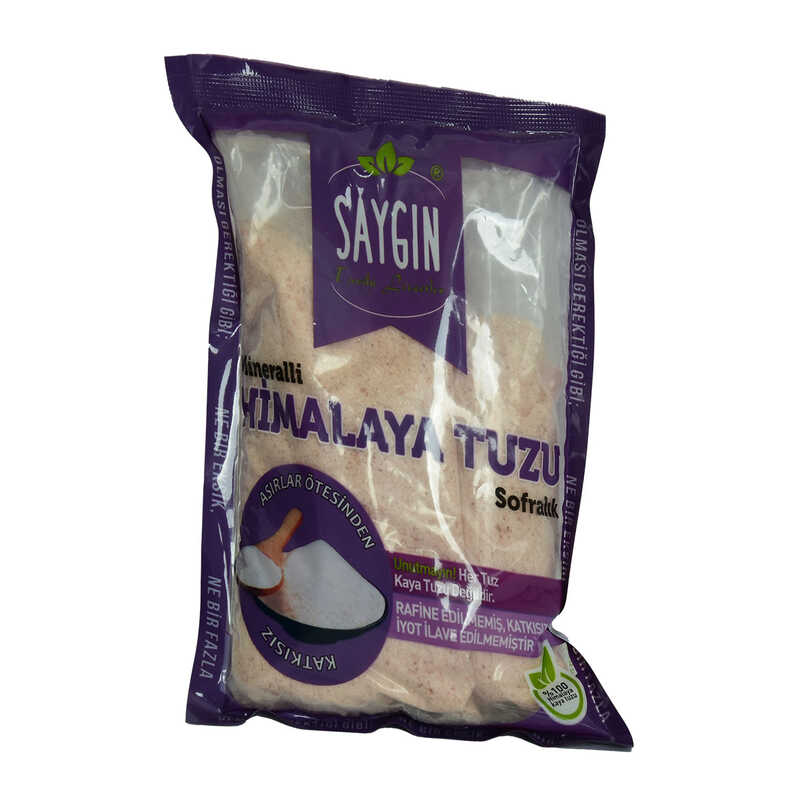 Yemeklik Himalaya Kaya Tuzu Öğütülmüş Mineralli Pembe 500 Gr Paket