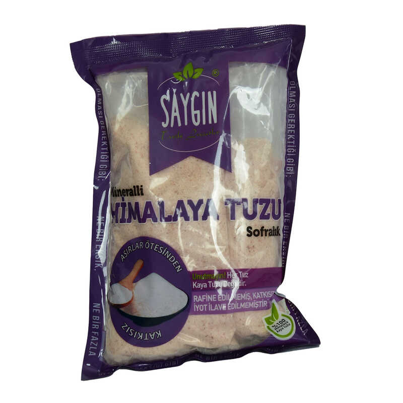 CLZ214 Yemeklik Himalaya Kaya Tuzu Öğütülmüş Mineralli Pembe 500 Gr Paket