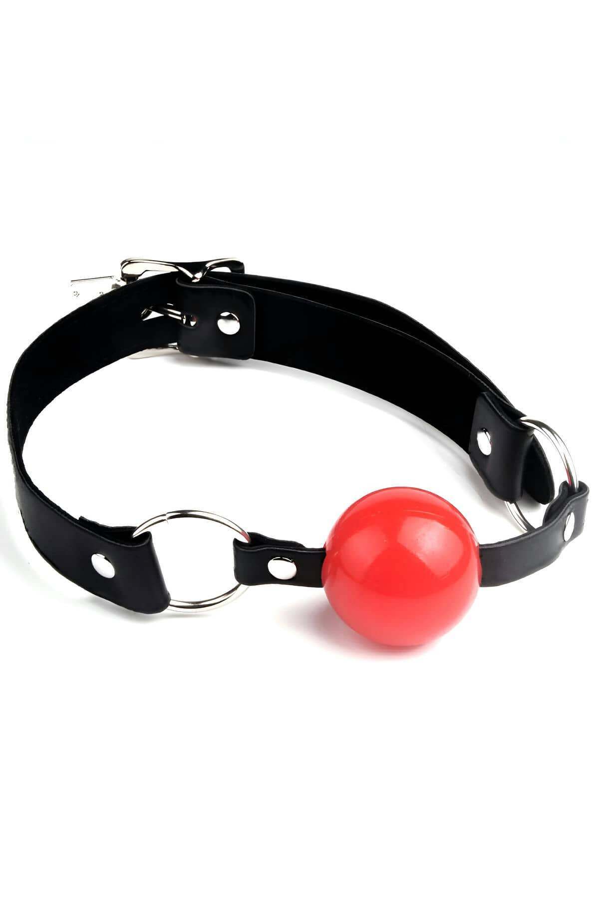CLZ41 Seksi Deri Ağız topu - Ürün Rengi:Kırmızı