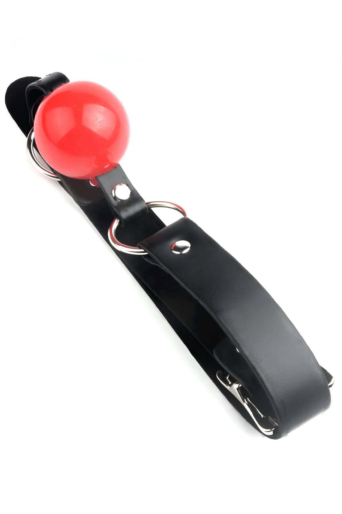 CLZ41 Seksi Deri Ağız topu - Ürün Rengi:Kırmızı