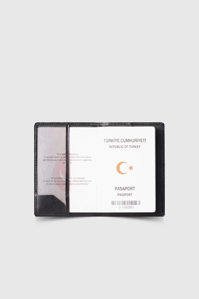 CLZ359  Siyah  Pasaport Kılıfı