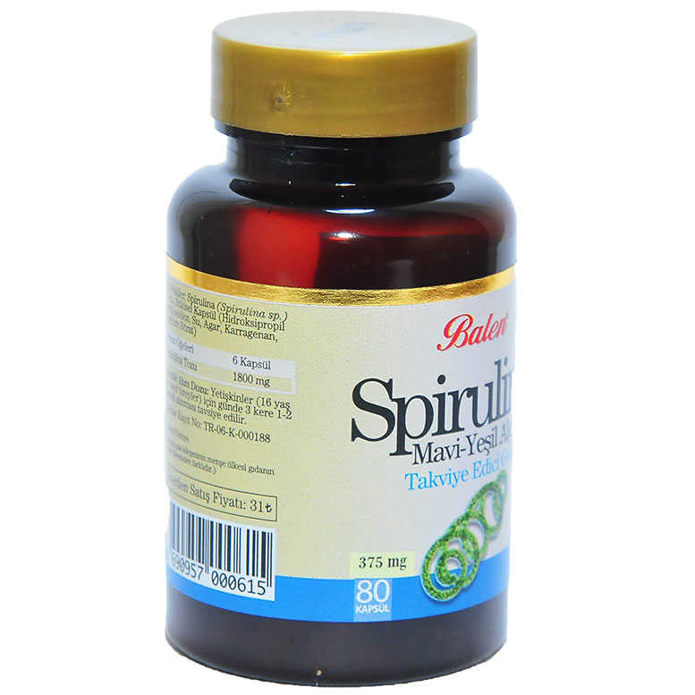 CLZ214 Spirulina Mavi-Yeşil Alg 80 Kapsül