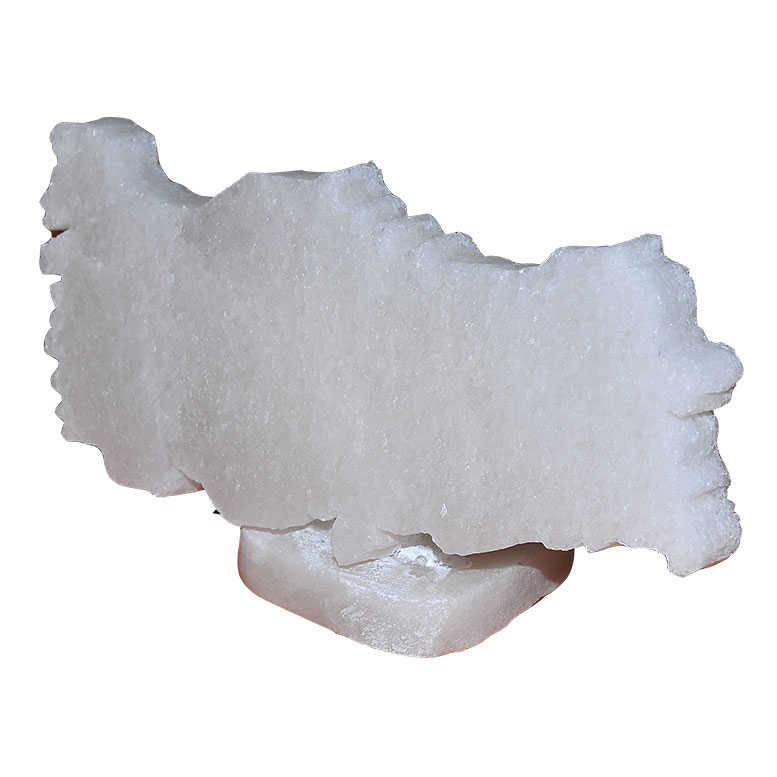 CLZ214 Türkiye Haritası Şekilli Doğal Kaya Tuzu Biblosu Beyaz 1-2 Kg
