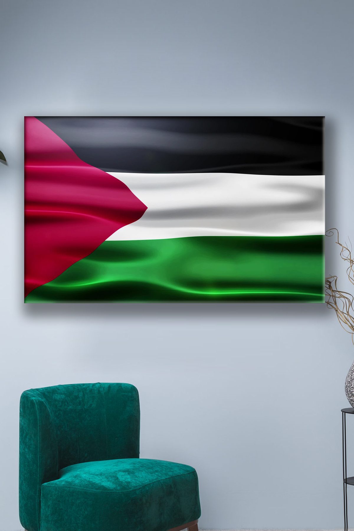 CLZ104 Filistin Bayrağı modern tablo (salon Tablosu)  (50 x 35) cm