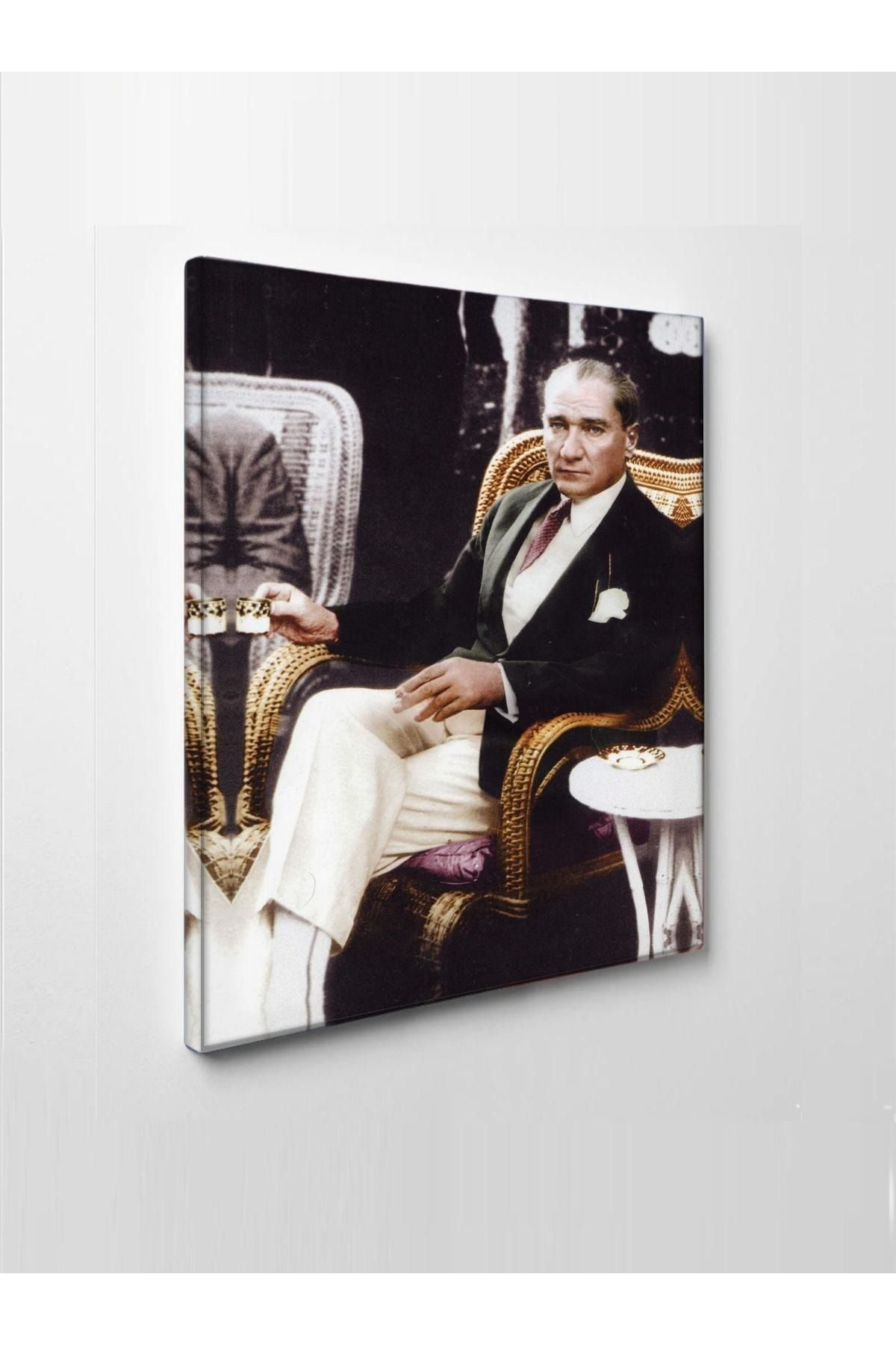 CLZ104 Atatürk (hediyelik kanvas tablo)  (50 x 35) cm