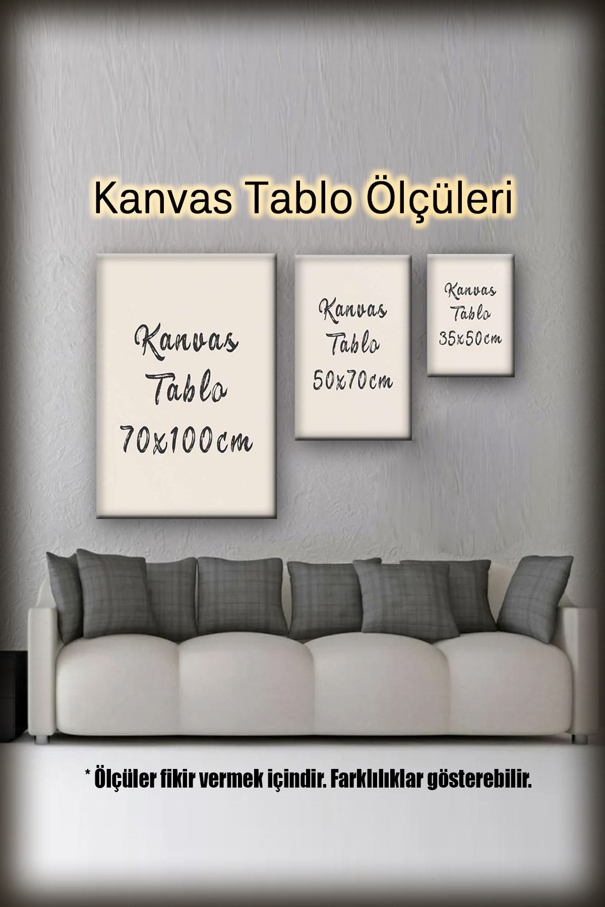 CLZ104 Kanvas Tablo Led Işıklı Atatürk Şık Hediyelik   (50 x 35) cm