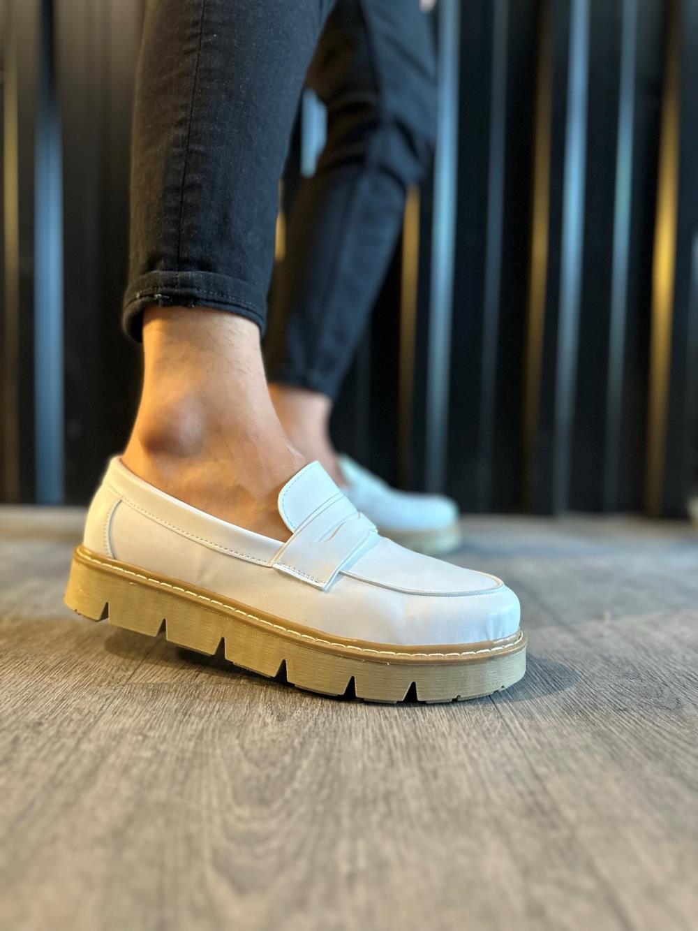CLZ941  Yüksek Taban Klasik Ayakkabı  Beyaz