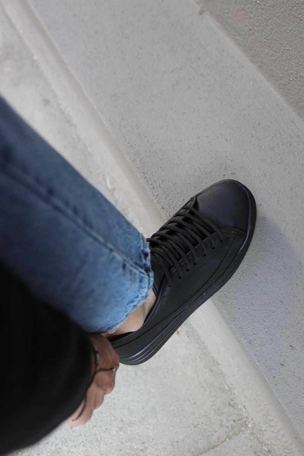 CLZ941  Sneakers Ayakkabı  Siyah (Siyah Taban)
