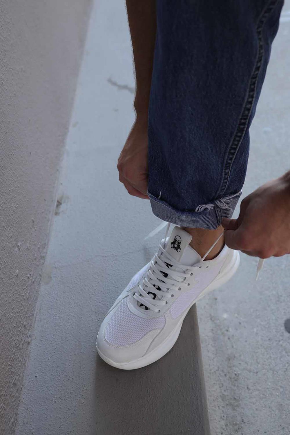 CLZ941  Sneakers Ayakkabı  Beyaz Süet