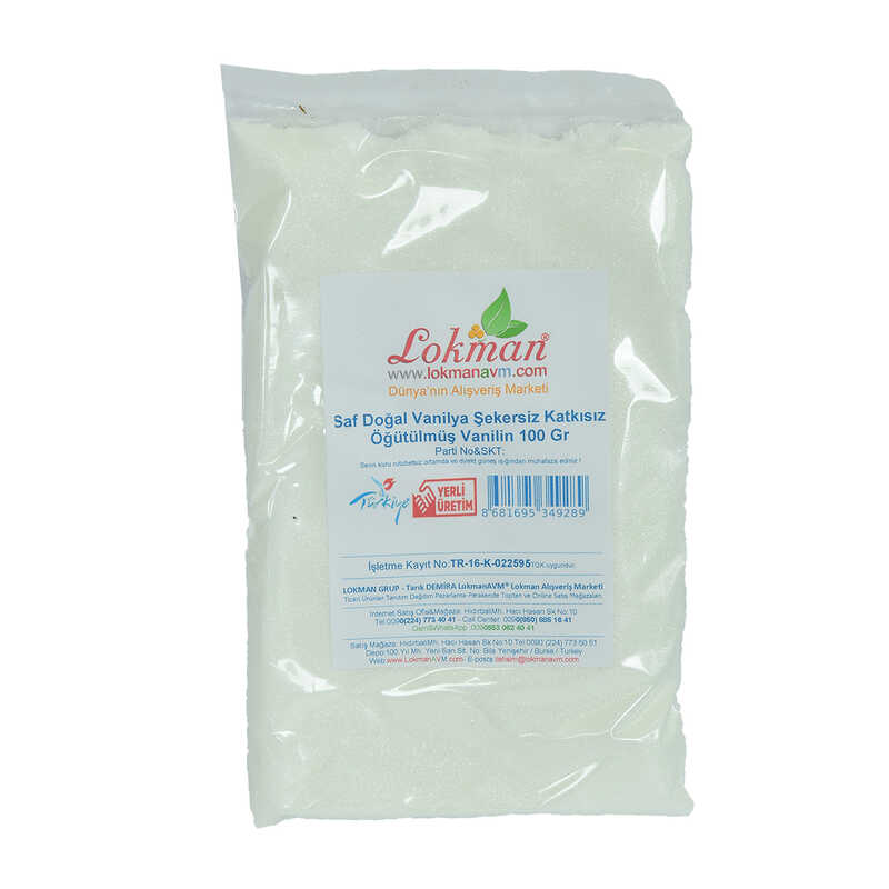 CLZ214 Vanilya Öğütülmüş Saf Doğal Şekersiz Katkısız Vanilin 100 Gr Paket