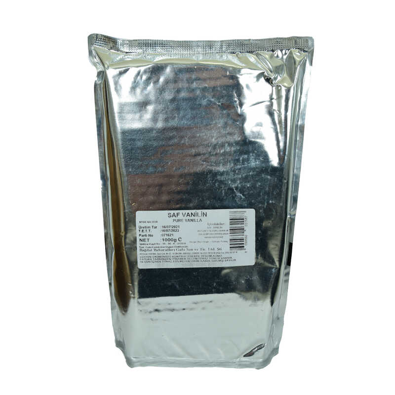 CLZ214 Vanilya Öğütülmüş Saf Doğal Şekersiz Katkısız Vanilin 1000 Gr Paket
