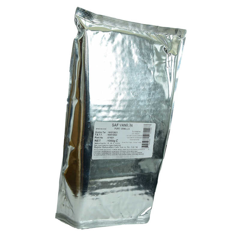 CLZ214 Vanilya Öğütülmüş Saf Doğal Şekersiz Katkısız Vanilin 1000 Gr Paket
