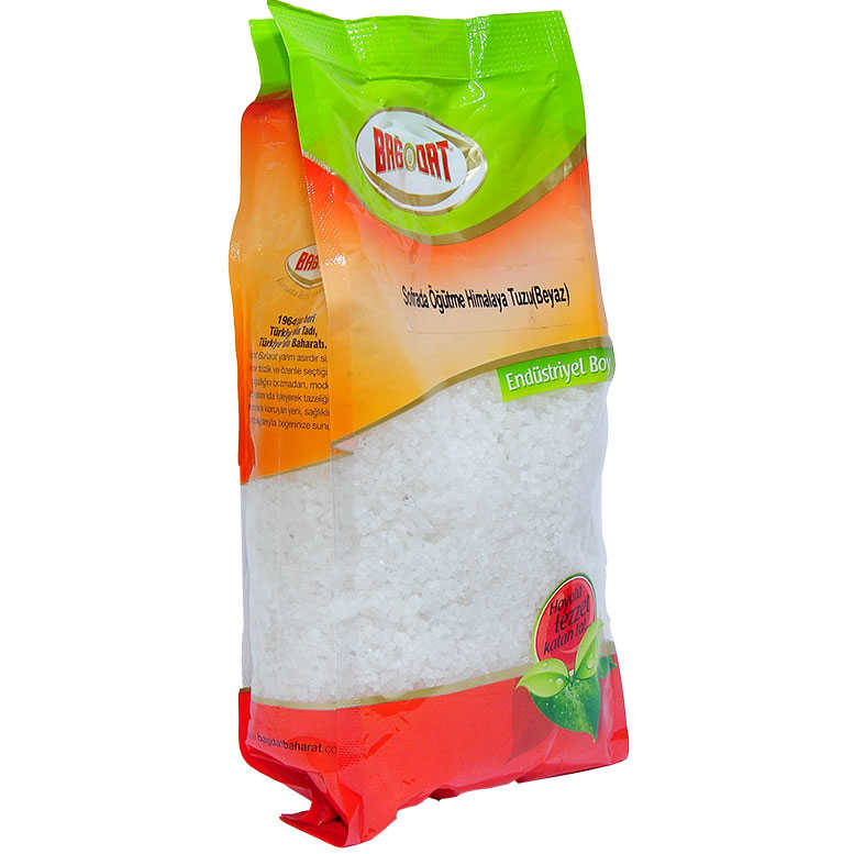 CLZ214 Yemeklik Himalaya Kaya Tuzu Sofrada Öğütme Kristal Çakıl Beyaz 1000 Gr Paket