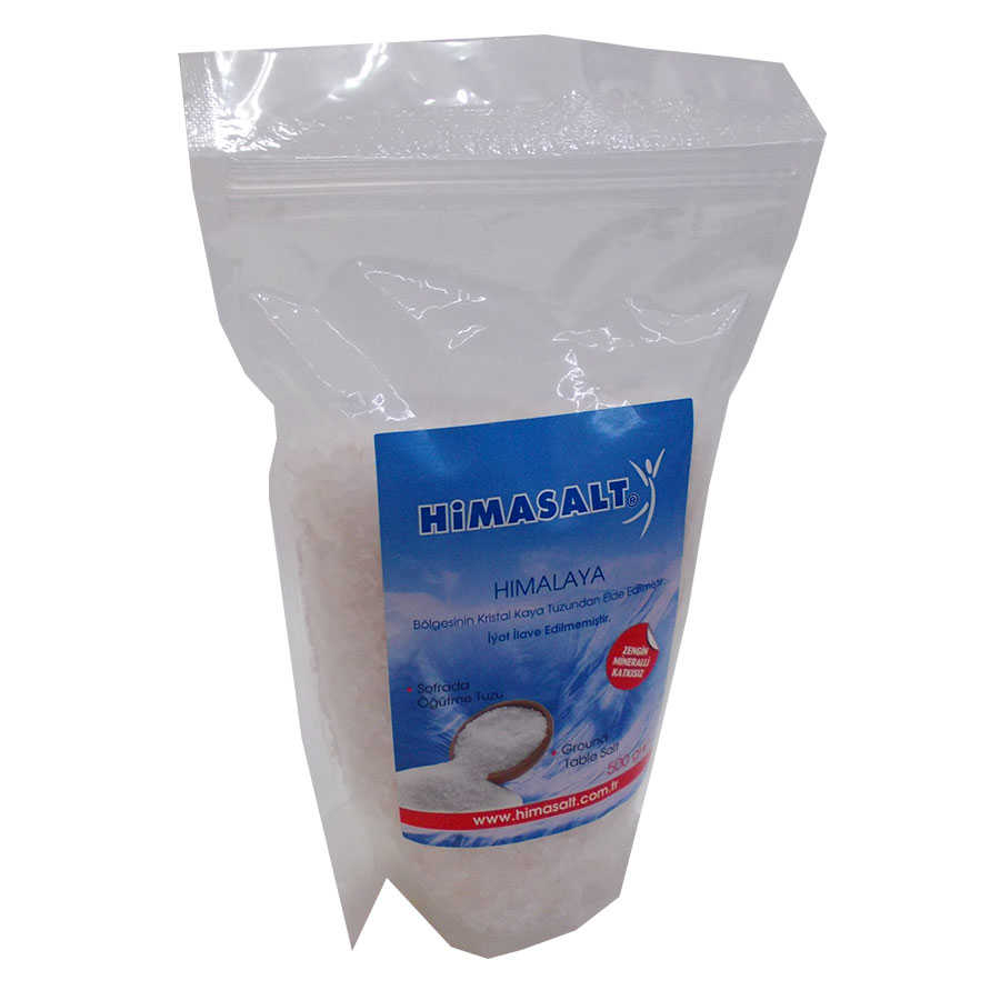 CLZ214 Yemeklik Himalaya Kristal Çakıl Kaya Tuzu Beyaz 500 Gr