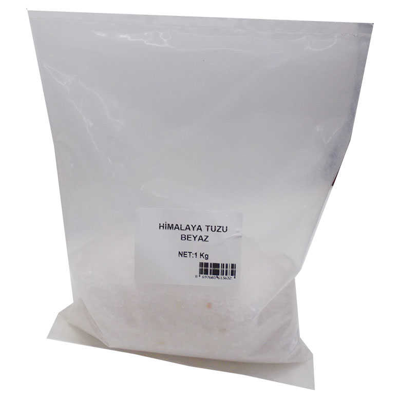 CLZ214 Yemeklik Himalaya Kristal Kaya Tuzu Çakıl Beyaz 1000 Gr
