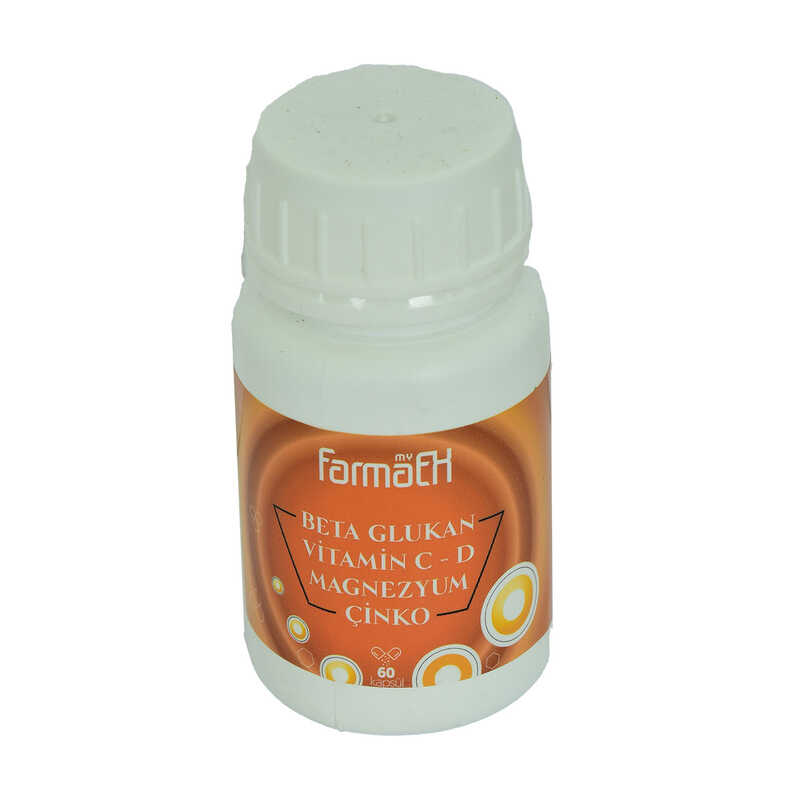 Farmaex Beta Glukan Vitamin C-D Magnezyum Çinko 60 Farmaex Beta Glukan Vitamin C-D Magnezyum Çinko 60