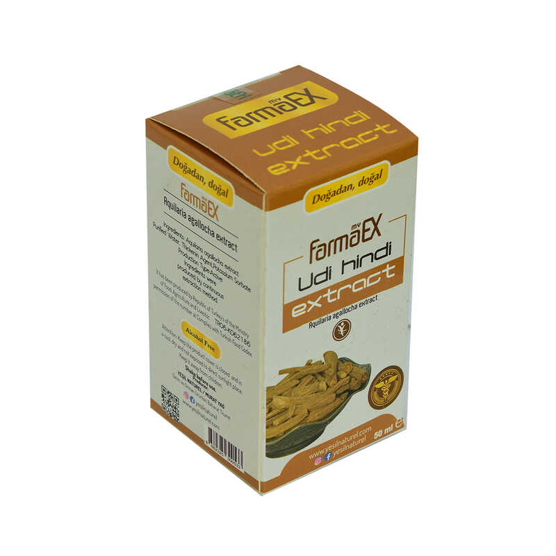 Farmaex Doğal Udi Hindi Ekstraktı Alkolsüz 50 ML Farmaex Doğal Udi Hindi Ekstraktı Alkolsüz 50 ML