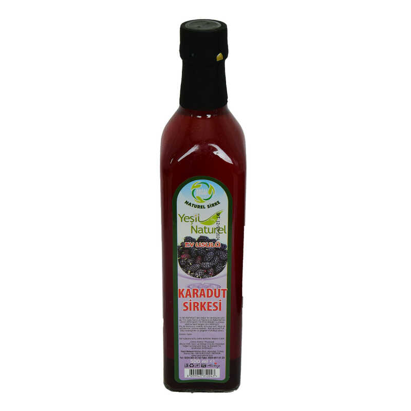 Karadut Sirkesi Doğal Ev Usulü Cam Şişe 500 ML
