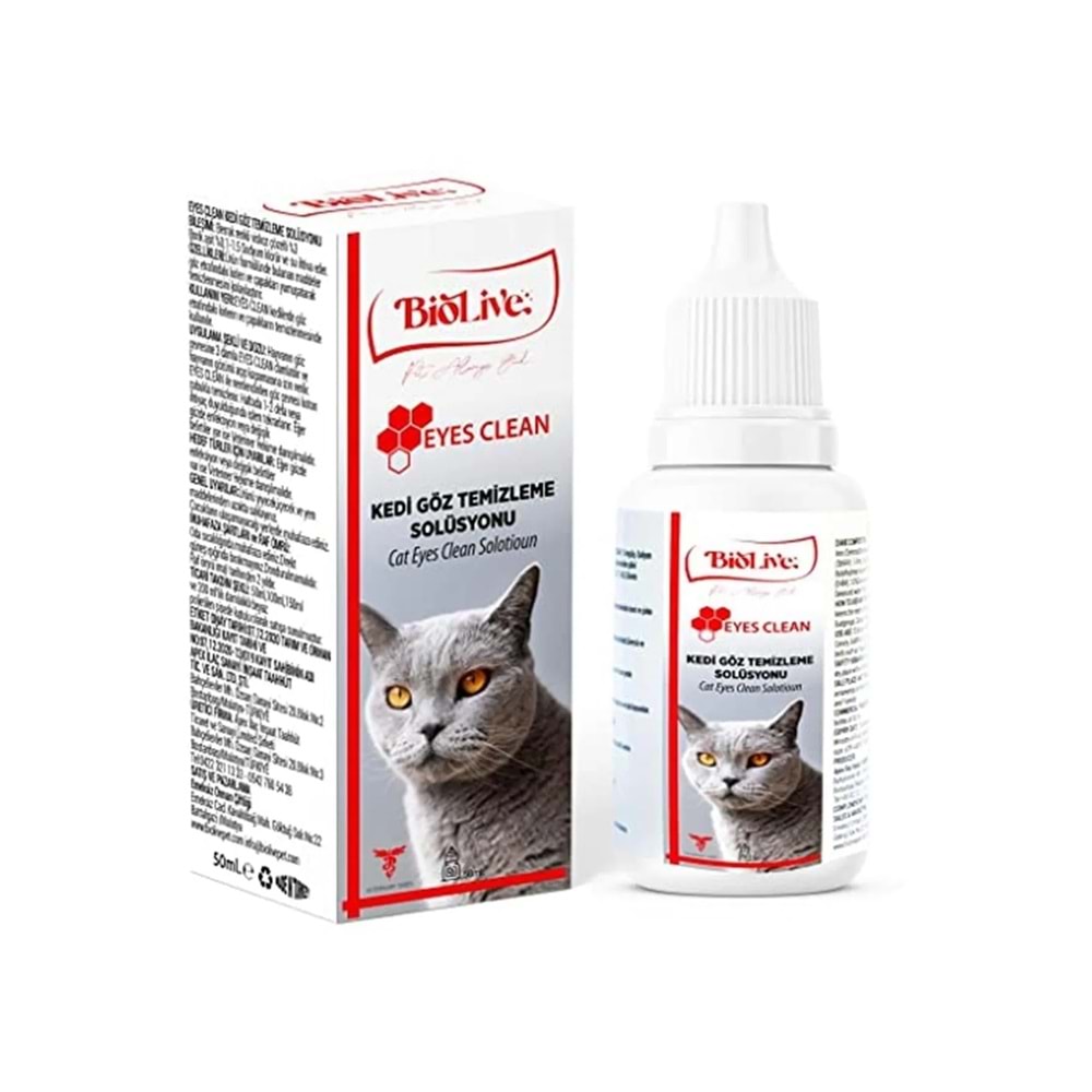 Biolive Eyes Clean Kedi Göz Temizleme Solisyonu 50ml