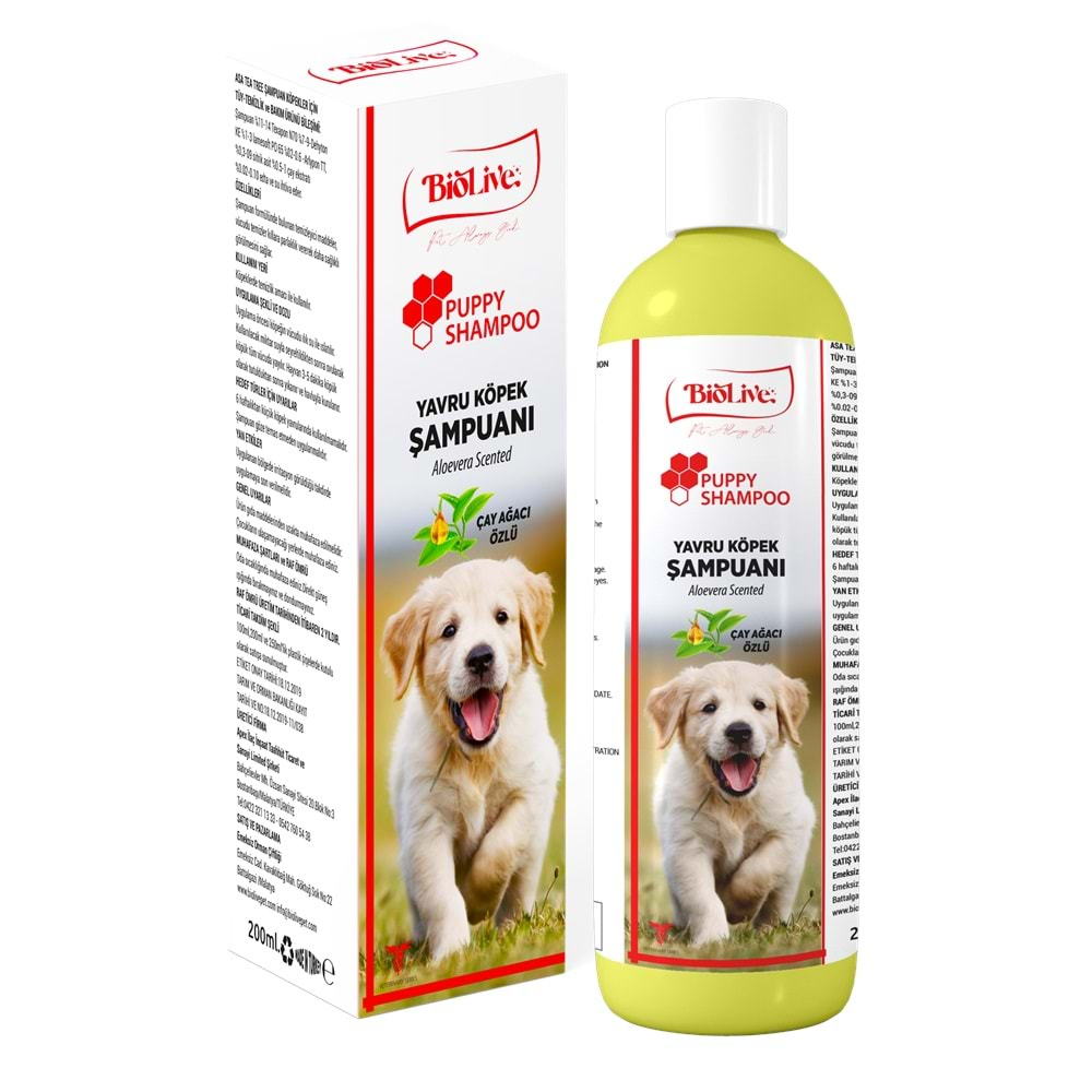 Biolive Çay Ağacı Özlü Yavru Köpek Şampuanı 200ml