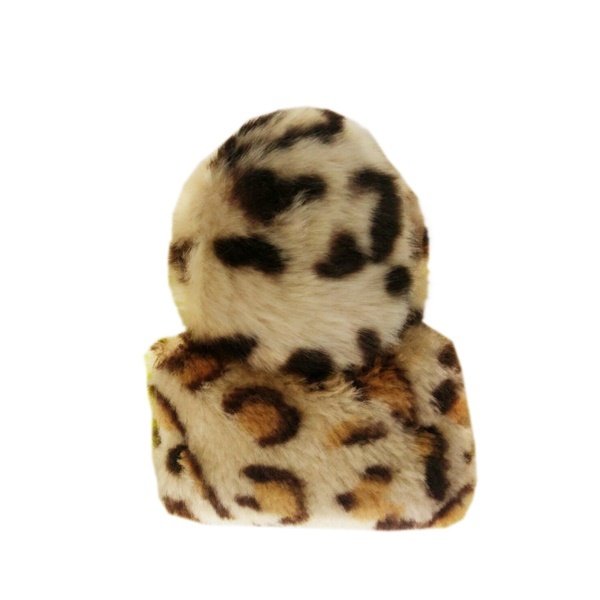 Kedi oyuncağı ikili set peluş leopar desenli toplar 6 ve 8 cm