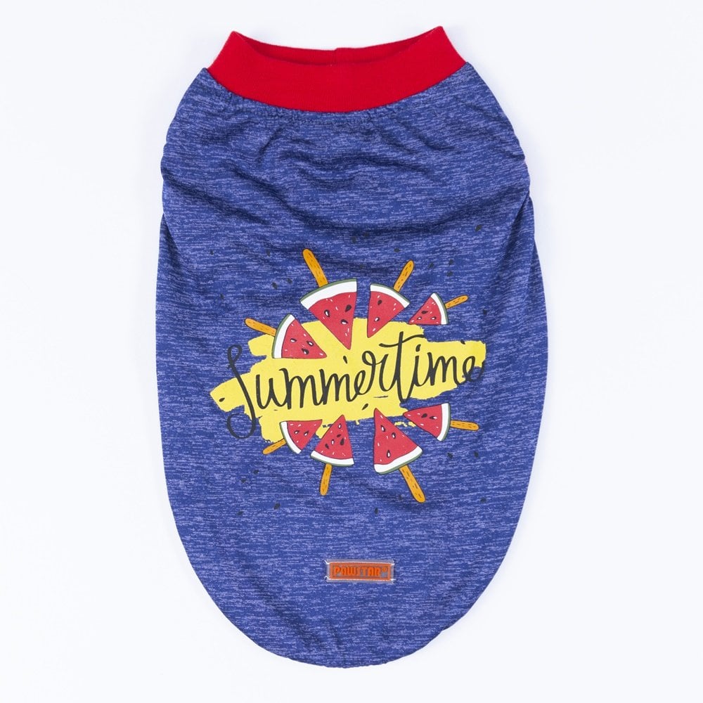 Navy Blue Summer Time Büyük T-shirt 3XLarge  43X49X66 CM