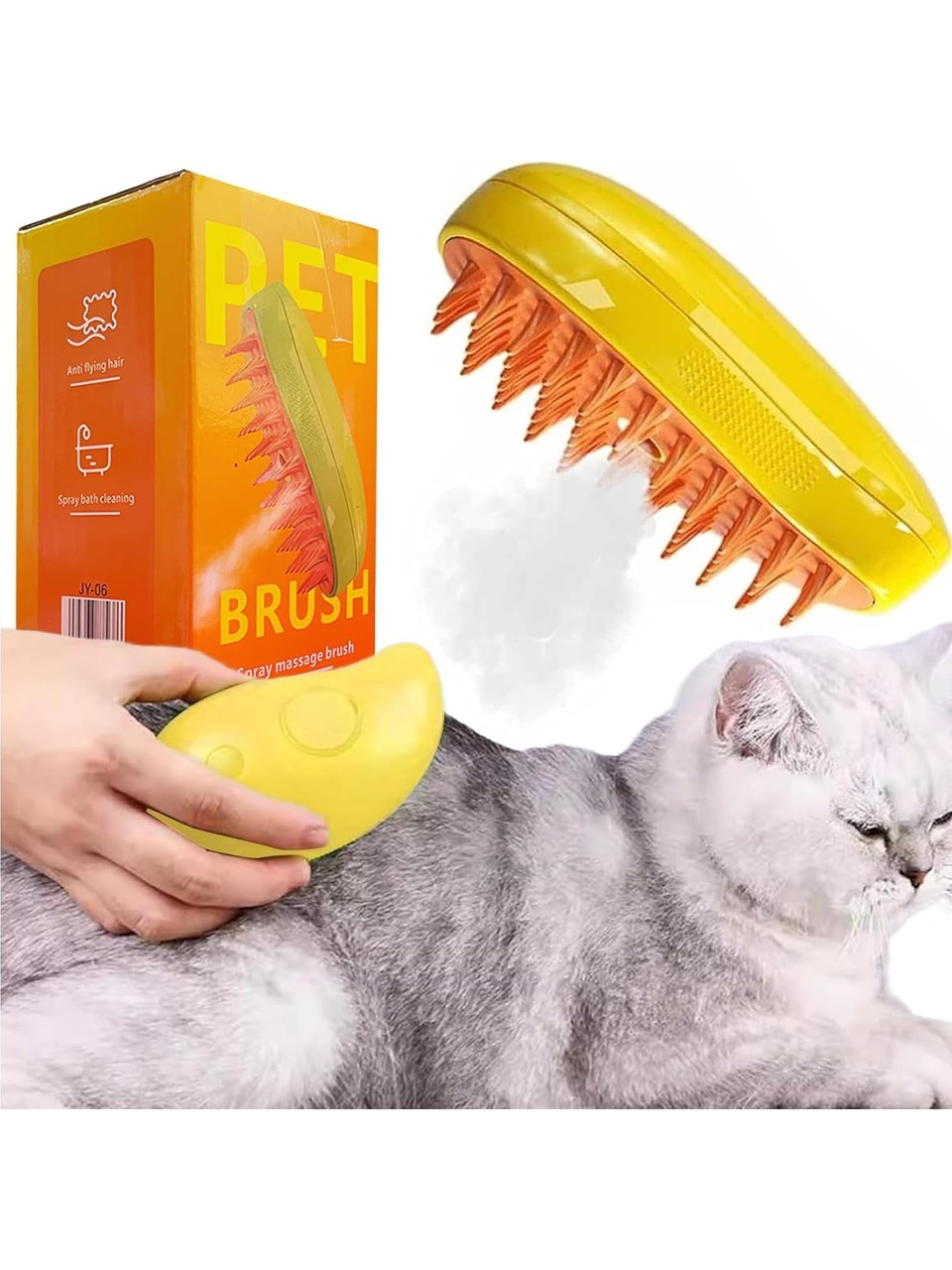 Brush Buharlı Şarjlı Kedi Köpek Yıkama Aparatı Brush Buharlı Şarjlı Kedi Köpek Yıkama Aparatı