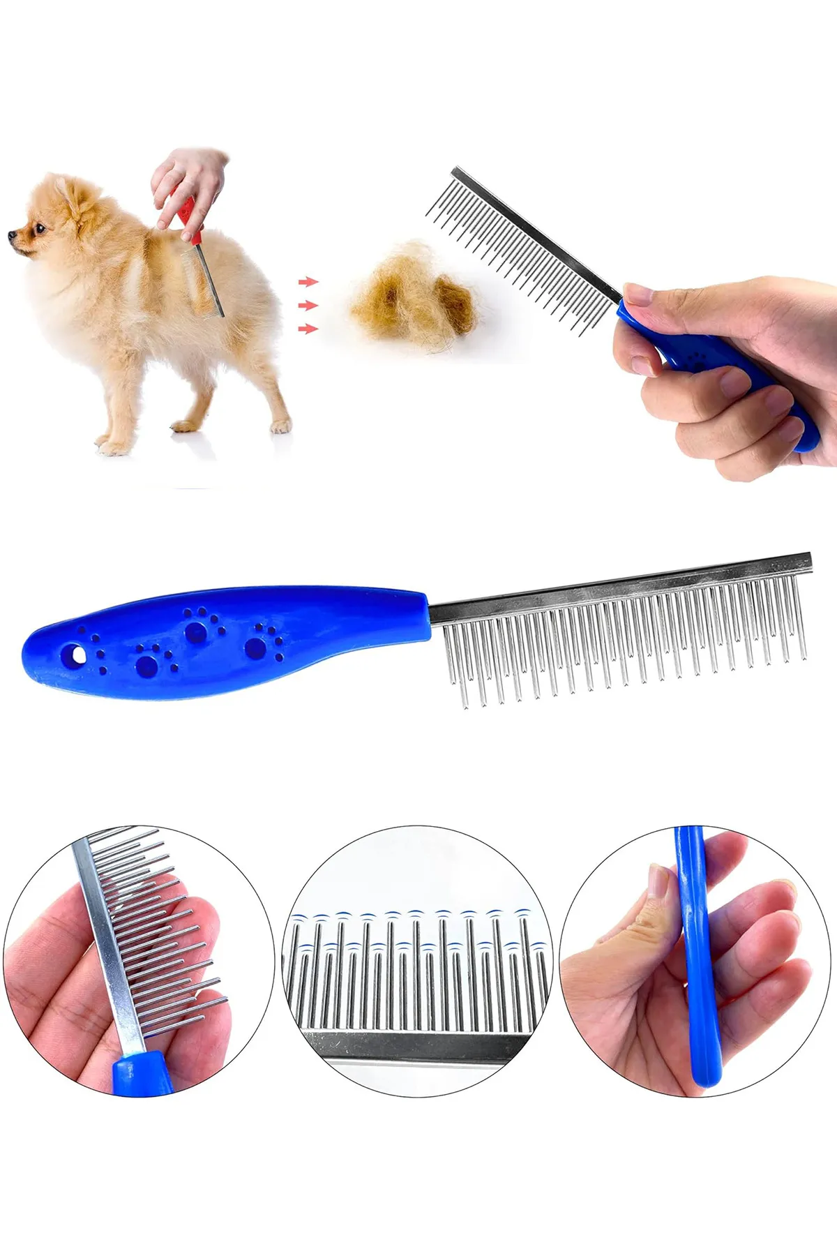 Tüy Açma Tarağı Kedi Köpek Kıtık Topak Açıcı Ergonomik Evcil Hayvan Bakım Tek Taraflı Metal Tarak Tüy Açma Tarağı Kedi Köpek Kıtık Topak Açıcı Ergonomik Evcil Hayvan Bakım Tek Taraflı Metal Tarak