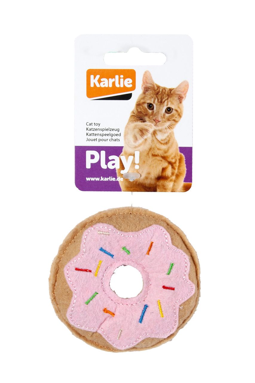 Karlie Peluş Kedi Oyuncak Pembe Çörek 7,5 cm