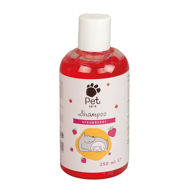 CLZ205 Çilek Aromalı Kedi ve Köpek Şampuanı 250 ml Kırmızı