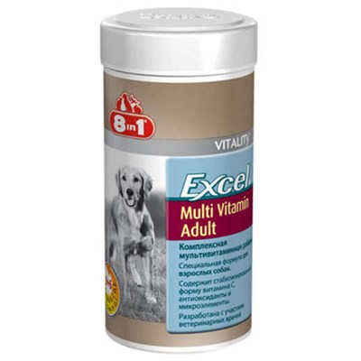 8 in 1 Excel Multi Vitamin Yetişkin Köpekler İçin Multivitamin 70 Tablet