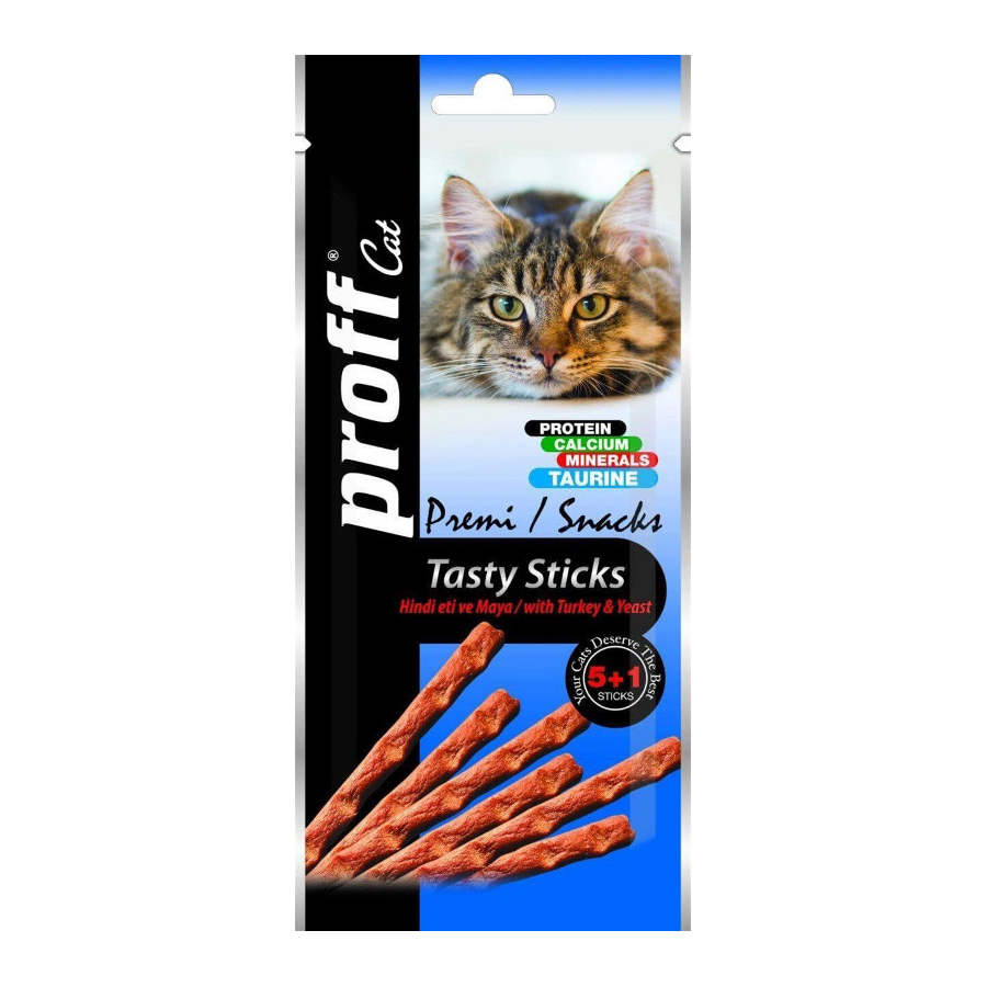 Proff Cat Hindi Etli Ve Mayalı Kedi Ödül Çubukları 6&#039;lı Sticks