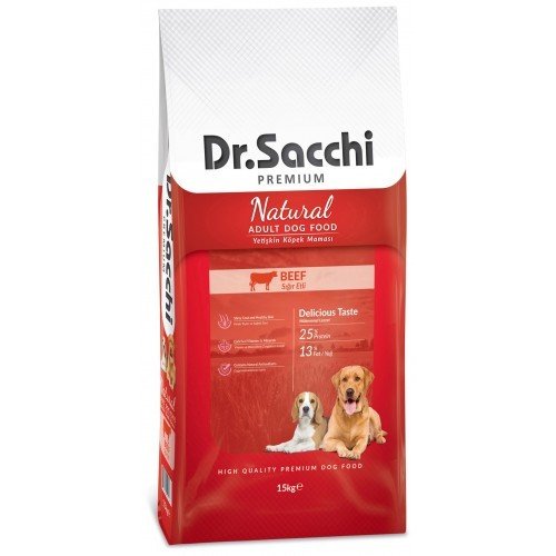 CLZ205 Dr. Sacchi Natural Beef Yetişkin Köpek Maması 15 kg