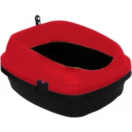 CLZ205 Derin Kedi Tuvalet Kabı 49*40*22 cm Kırmızı
