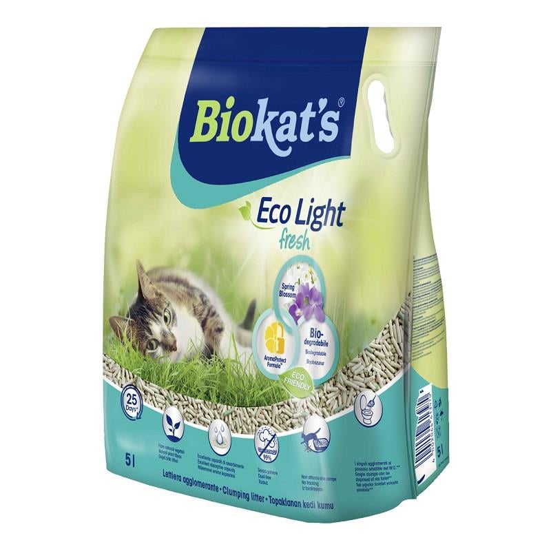 Biokat's Eco Light Fresh Spring Blossom Pelet Kedi Kumu 5lt Biokat's Eco Light Fresh Spring Blossom Pelet Kedi Kumu 5lt