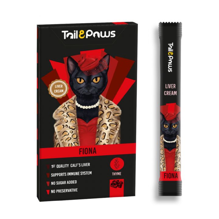 Tail & Paws FIONA Ciğerli Şekersiz Krema Kedi Ödül Maması 15gr (5&#039;li)
