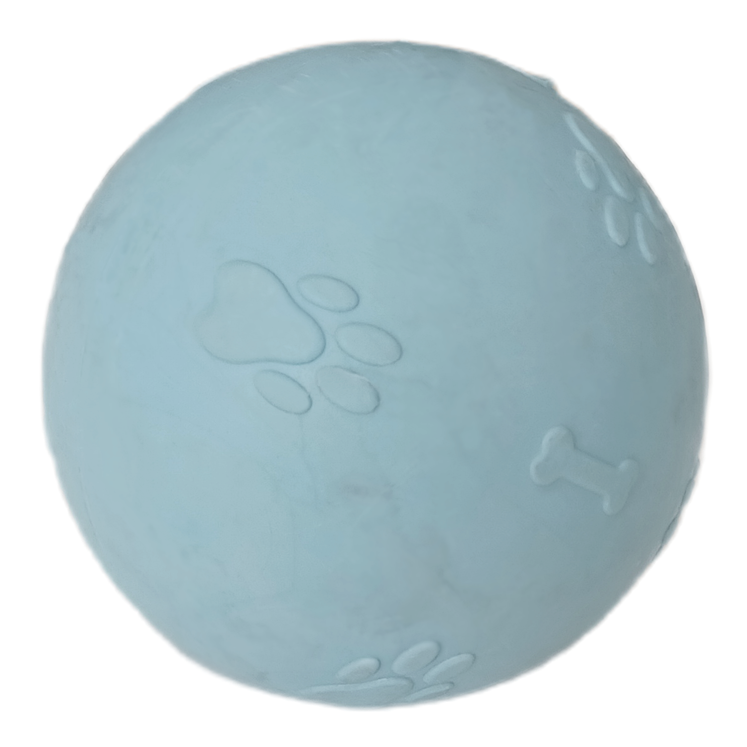CLZ205 Pati Desenli Sert Köpek Oyun Topu 8 cm Large Açık Mavi